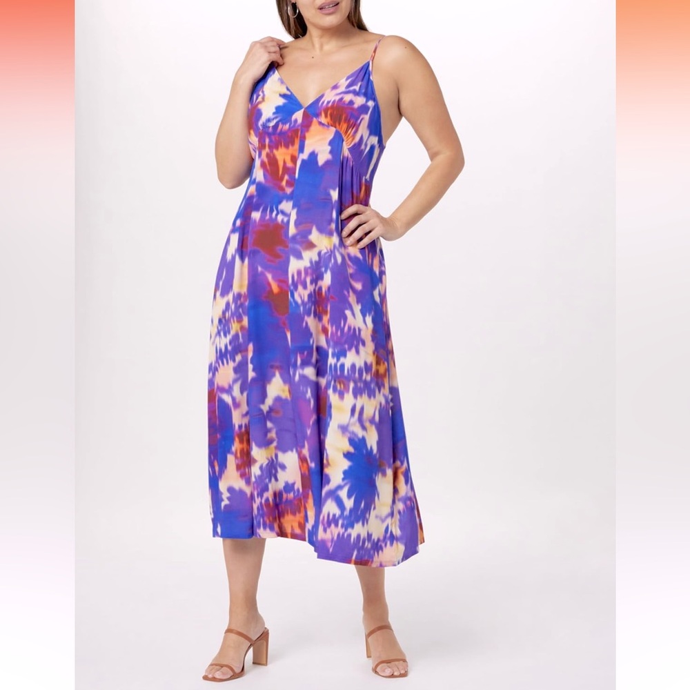 NWT The Drop Women's Isa V-Neck Maxi Dress, Size X Large